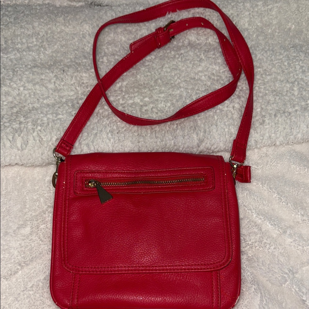Liz Claiborne Vibrant Red Crossbody Bag
